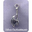 Sterling Silver 3D Axe Charm 