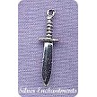 Sterling Silver 3D Athame Dagger Charm 