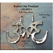 Sterling Silver Bailed Om Pendant | Aum Pendant 