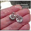 Sterling Silver Lunar Priestess Pentacle Charm 