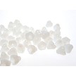Czech Glass Beads, Flower Bell Beads, White, 5mm (50) 