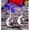 Sterling Silver Moon Earrings 