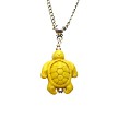 Yellow Gemstone Sea Turtle Pendant 