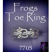 Sterling Silver Frogs Toe Ring 