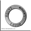 Sterling Silver Laugh Affirmation Band Pendant 