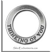 Sterling Silver Thinking of You Affirmation Band Pendant 
