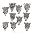 Silver Sacred Heart Rosary Parts Double-Sided 