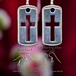 Silver Shield Cross Earrings 