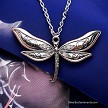 Large Dragonfly Necklace, Dragonfly with Crystals Necklace 