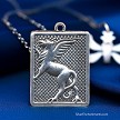 Large Silver Gryphon Necklace 