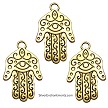 Large Gold Hamsa Pendants 