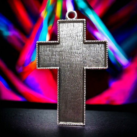 Extra Large Cross Pendant Bezel 103x63mm 