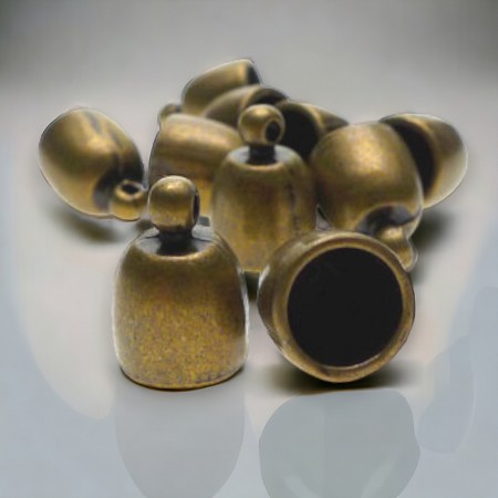 10 Bronze Kumihimo End Caps with 8mm Opening 