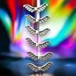 10 Silver Pewter Fancy Angel Wing Beads 24mm 