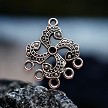 10 Silver Fancy Swirl Chandelier Earring Findings 30x24mm 