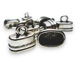 10 Silver Oval End Caps 13x15mm 