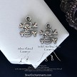 Silver Skull and Crossbones Earrings 