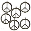 Silver Large Peace Sign Pendants 
