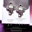 Silver Indian Elephant Earrings 