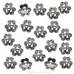 12mm Silver Scroll Bead Caps 