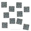 14mm Silver Fancy Square Beads with Vine Design 