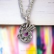 Silver Painter's Palette Necklace 