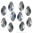 22x12mm Silver Hammered Twist Beads 