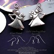 Silver Angel Hugging a Star Earrings 