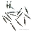 Silver Feather Pendants 28mm Double Sided 
