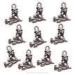 Silver Flying Witch Charms 