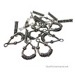 Silver Fancy Teardrop Toggle Clasps 