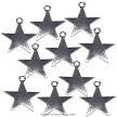 Silver Star Charms 