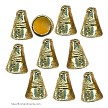 Bright Gold Jewelry Cones with 6mm Bottom Opening 