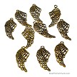 Gold Lacey Angel Wing Pendants 