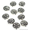 Silver Fleur de lis Beads New Orleans Lily Beads 