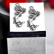 Silver Cheerleader Earrings 