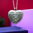 Silver Autism Touches Us All Necklace 