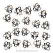 11mm Silver Grape Cluster Bead Caps 