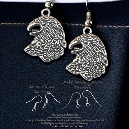 Silver Eagle Earrings 