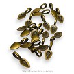 20 Bronze Teardrop Glue on Bails 