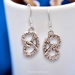 Silver Pretzel Earrings 