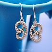 Silver Salted Pretzel Earrings 