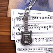 Silver Electric Guitar Necklace 