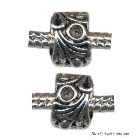 Silver Fancy Jewelry Spacers Big Hole Beads 