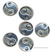 Silver Yin and Yang Beads 