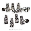 Silver Fancy Jewelry Cones with Swirl 