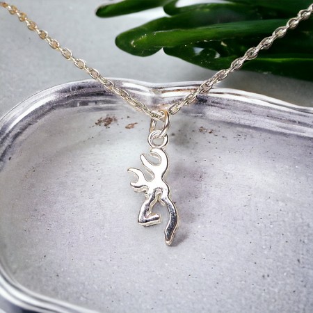 Silver Deer Necklace 