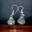 Silver Happy Buddha Earrings 