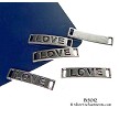 10 Silver Love Jewelry Connectors for Bracelets 