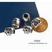 Large Hole Barrel Beads with Flower 